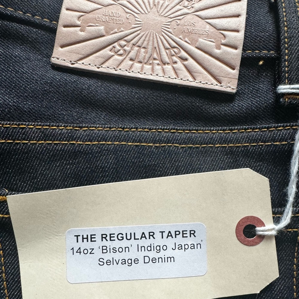 Brave Star regular taper 14oz ‘Bison’ Japan Selevedge Denim - 31x30 hemmed - Picture 3 of 4